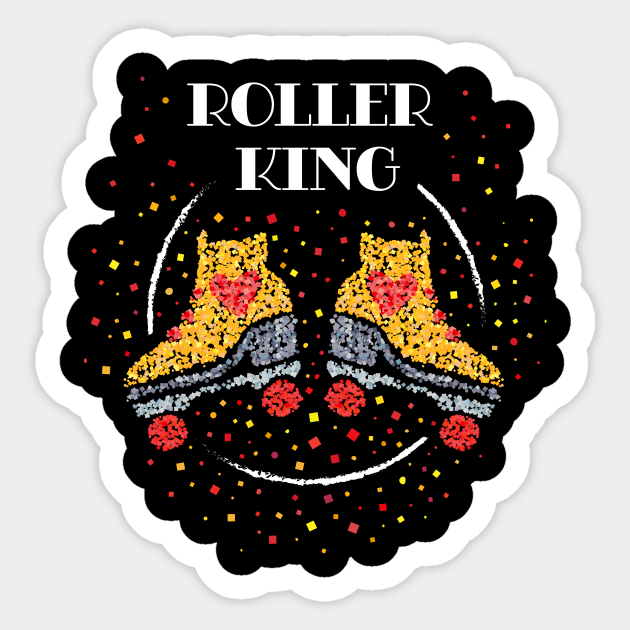 Roller King Roller Skates Roller Skating Roller Sticker TeePublic